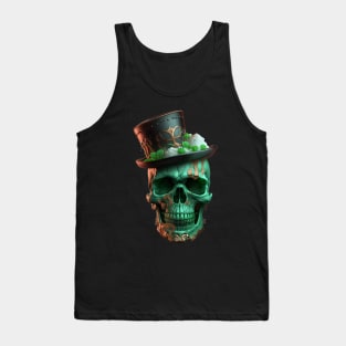 St.patrick day Leprechaun Irish sugar Scull t-shirt Tank Top